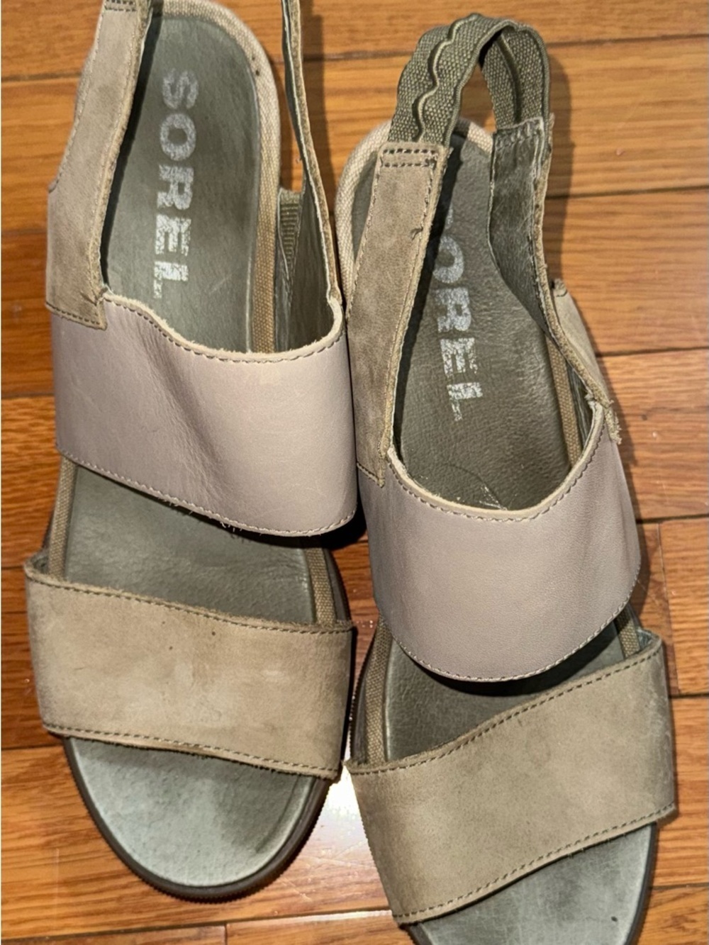 Sorel Womens Neutral Taupe Slingback Sandal